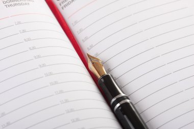 eski dolma kalem ve defter