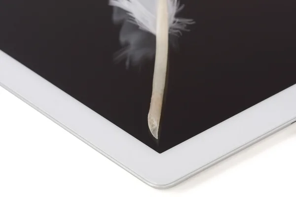 Ordinateur tablette avec plume — Photo