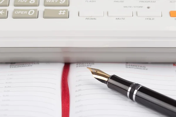 Old Telephone with notebook — Stock Photo, Image