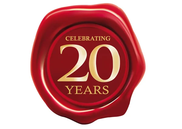 Празднование 20 лет — стоковый вектор
