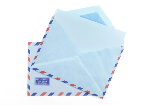 Два вінтажних конверти повітряної пошти — стокове фото