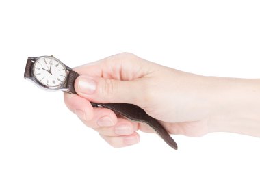 Eski bir saatin tutan el