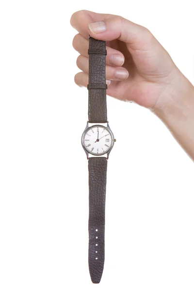 Mano femenina sosteniendo un reloj viejo —  Fotos de Stock