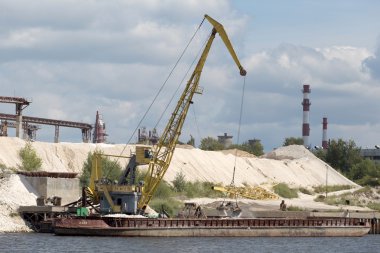 Endüstriyel manzara, nehir rıhtım