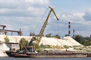 Endüstriyel manzara, nehir rıhtım