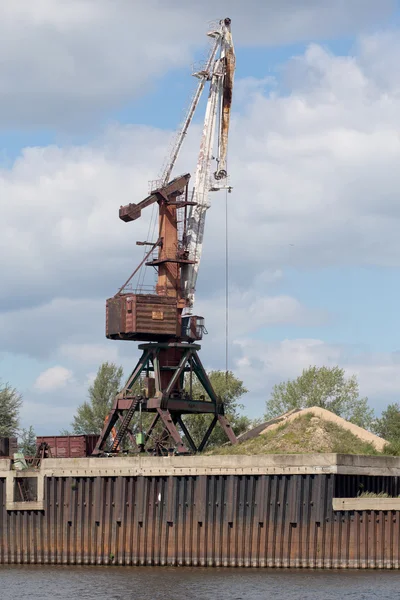 Industrial landscape, rivers docks — Stock Photo, Image