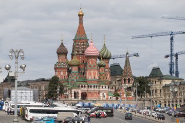 Görünüm üzerinde Aziz Basil Katedrali, Moskova, Rusya