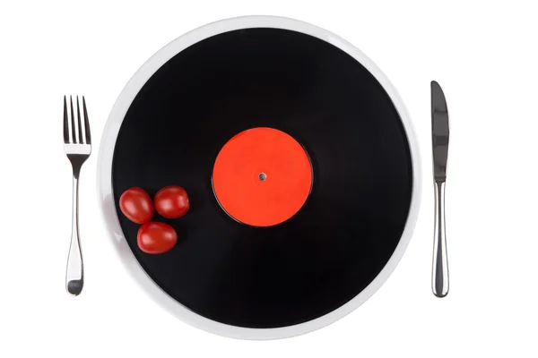 Musical plate on a plate — Stock Photo, Image