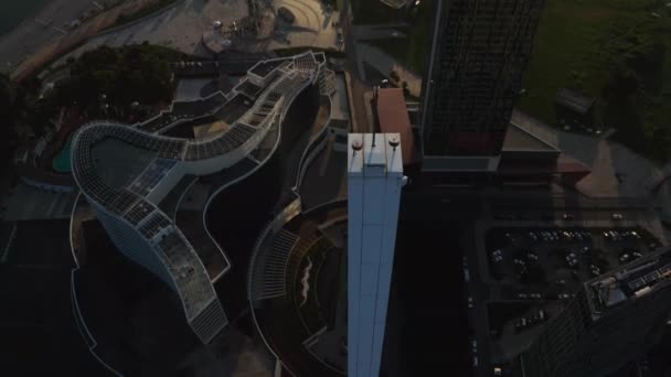 Batumi por la mañana, aérea. Georgia. — Vídeos de Stock