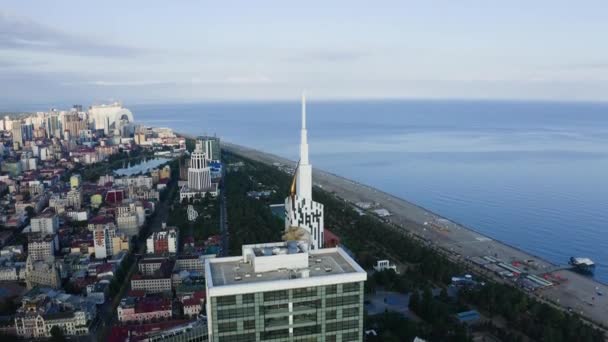 Batumi rano, antena. Gruzja. — Wideo stockowe