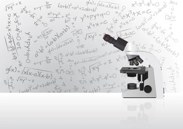 Fórmula matemática do microscópio — Vetor de Stock