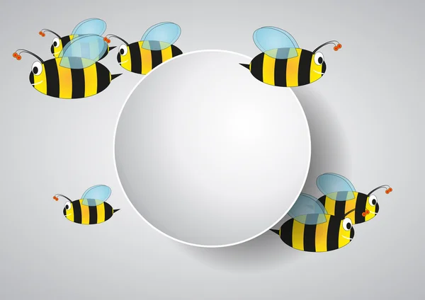 Prázdné oblasti včely — Stockový vektor