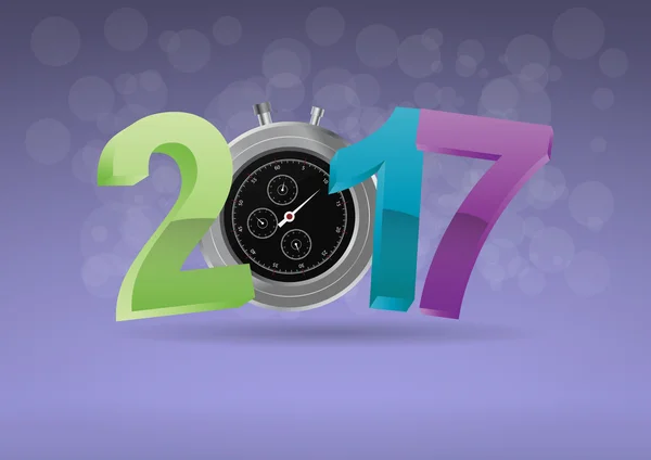 2017 chronometer tijd — Stockvector