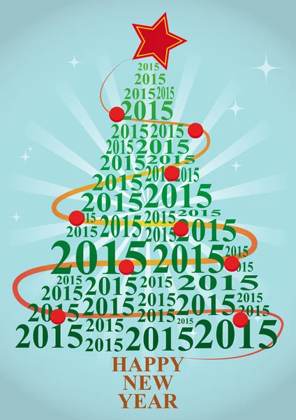 Arbre de Noël 2015 — Image vectorielle
