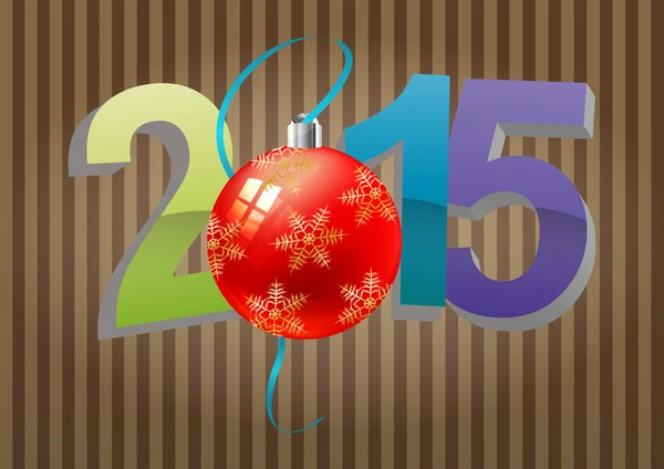 2015 palle di Natale — Vettoriale Stock