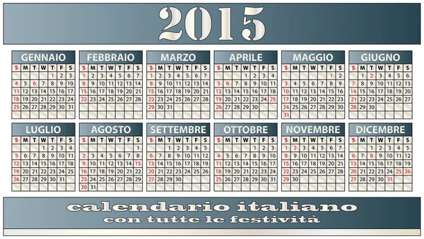 Calendario 2015 — Archivo Imágenes Vectoriales