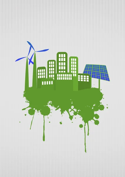 Green city — Stock Illustration Green city Stock Illustration