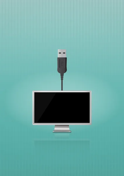 USB-monitor — Stockvector