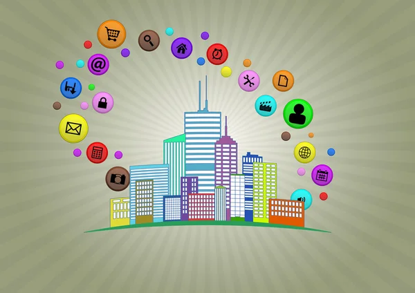 Cidade inteligente —  Vetores de Stock