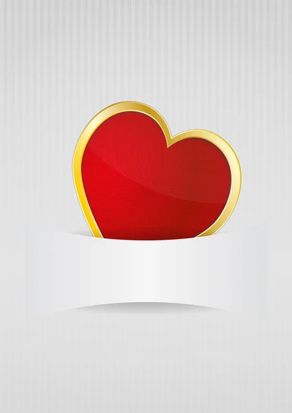 Red heart — Stock Vector