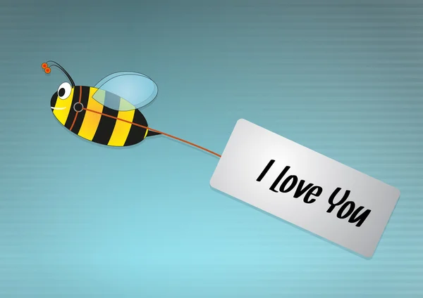 Abeille amour — Image vectorielle