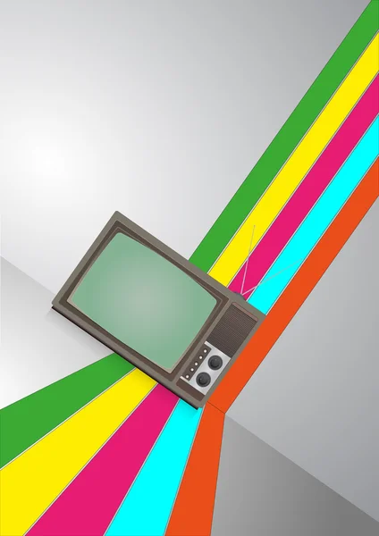 Vintage televisie — Stockvector