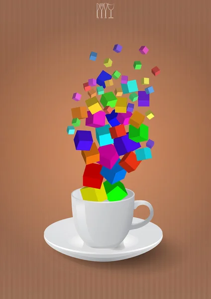 Abstrakte Kaffeetasse — Stockvektor