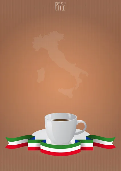 Kaffe kopp Italien — Stock vektor