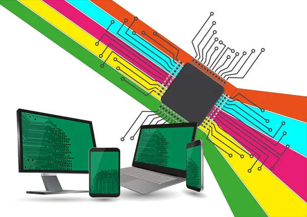 Dispositivo de tecnologia — Vetor de Stock