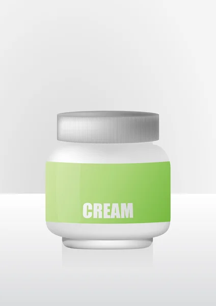 Cream jar — Stock Vector