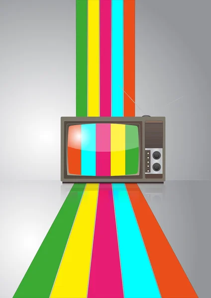 Vintage televisie — Stockvector