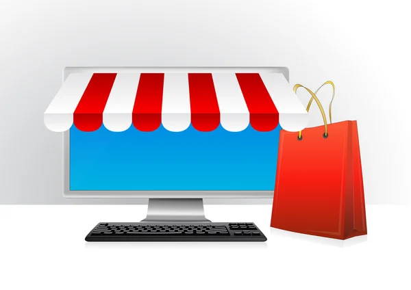 Compras online — Vetor de Stock