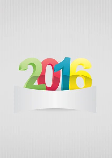 Год 2016 холостой — стоковый вектор