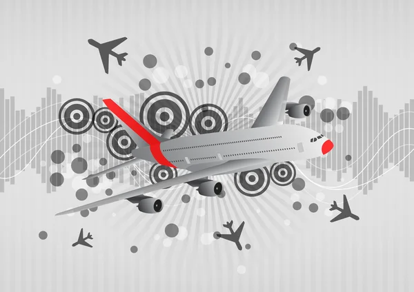 Viagem gráfica do avião — Vetor de Stock