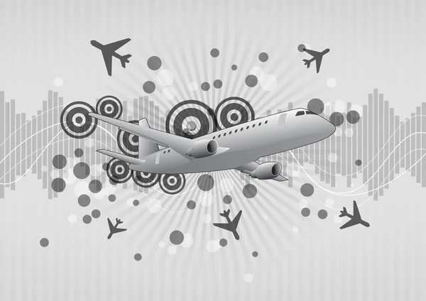 Vliegtuig grafische reizen — Stockvector