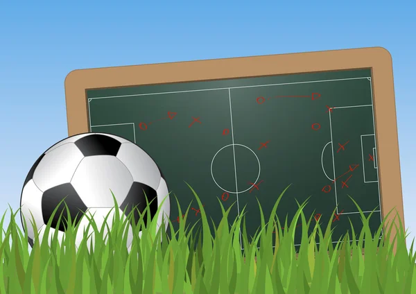Soccer plan chalkboard — Stock Vector