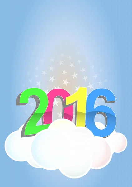 Wolke des Jahres 2016 — Stockvektor