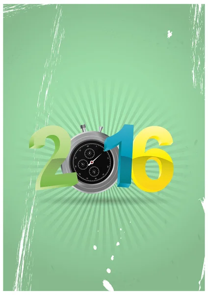 2016 année chronomètre — Image vectorielle