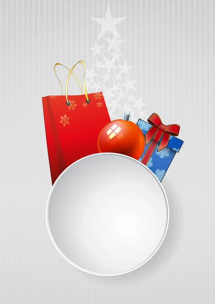 Arbre de Noël blanc — Image vectorielle