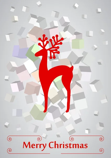 Rendier Kerstmis abstract — Stockvector