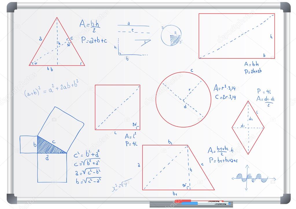 form and geometric whiteboard