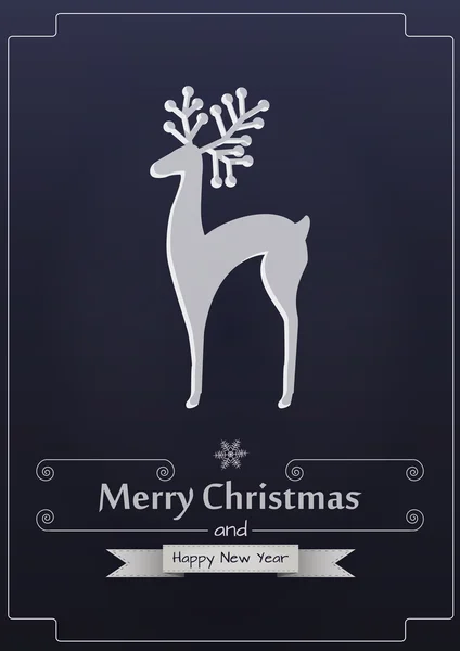 Merry Christmas Reindeer — Stockvector