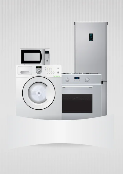 Domestic appliances machine — Stock Vector