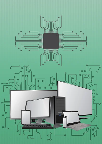 Electrónica de dispositivos tecnológicos — Archivo Imágenes Vectoriales