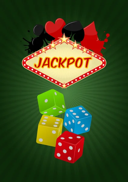 Dés de casino jackpot — Image vectorielle
