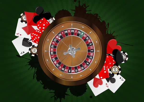 Ruleta francesa casino — Vector de stock
