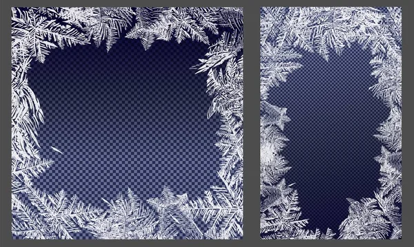 Vector Frozen Frost Hintergrundtextur Glasschnee Eiskalt Und Frischer Hintergrund Winter — Stockvektor