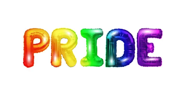 Tipo Letra Letters Pride Six Colour Rainbow Destinado Celebrar Diversidad — Vector de stock