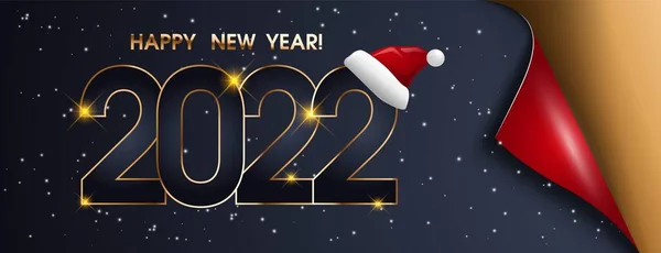 2022 Happy New Year Background Design. Greeting Card, Banner, Poster. Vector Illustration. Festive rich design for holiday card, invitation, calendar poster. — Wektor stockowy