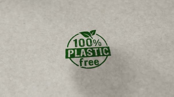 Свободная Пластики 100 Штампованная Мультипликация Удар Топором Руки Экология Природа — стоковое видео